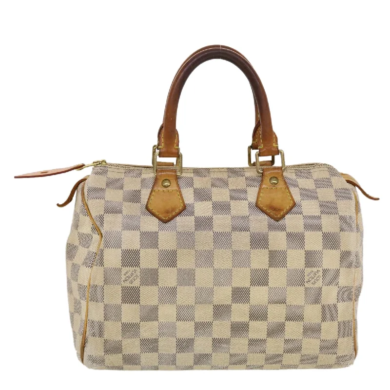 Louis Vuitton Neverfull bags with large capacity for everyday essentialsLOUIS VUITTON Damier Azur Speedy 25 Hand Bag N41534 LV Auth 42282