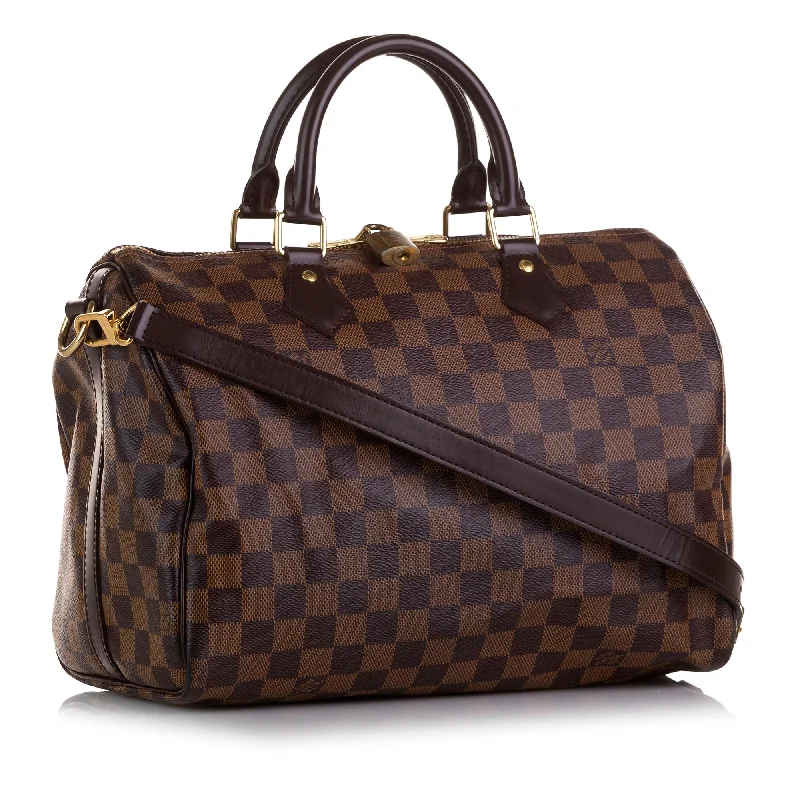 Ladies Louis Vuitton handbags with a detachable coin purse insideLouis Vuitton Damier Ebene Speedy Bandouliere 30 (qpvxqm)