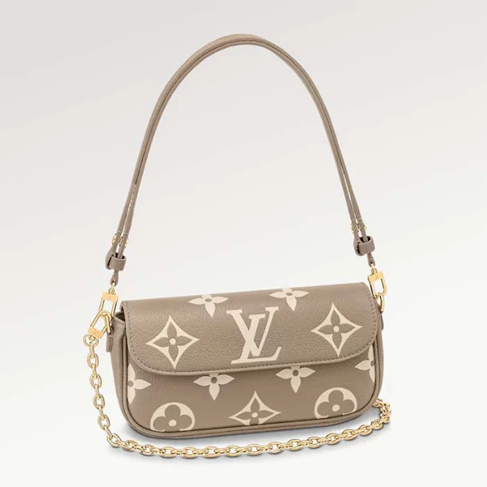 Louis Vuitton backpacks with a padded back panel for comfort during long - wearLouis Vuitton Women LV Wallet On Chain Ivy Monogram Empreinte Embossed Supple Grained Cowhide Leather