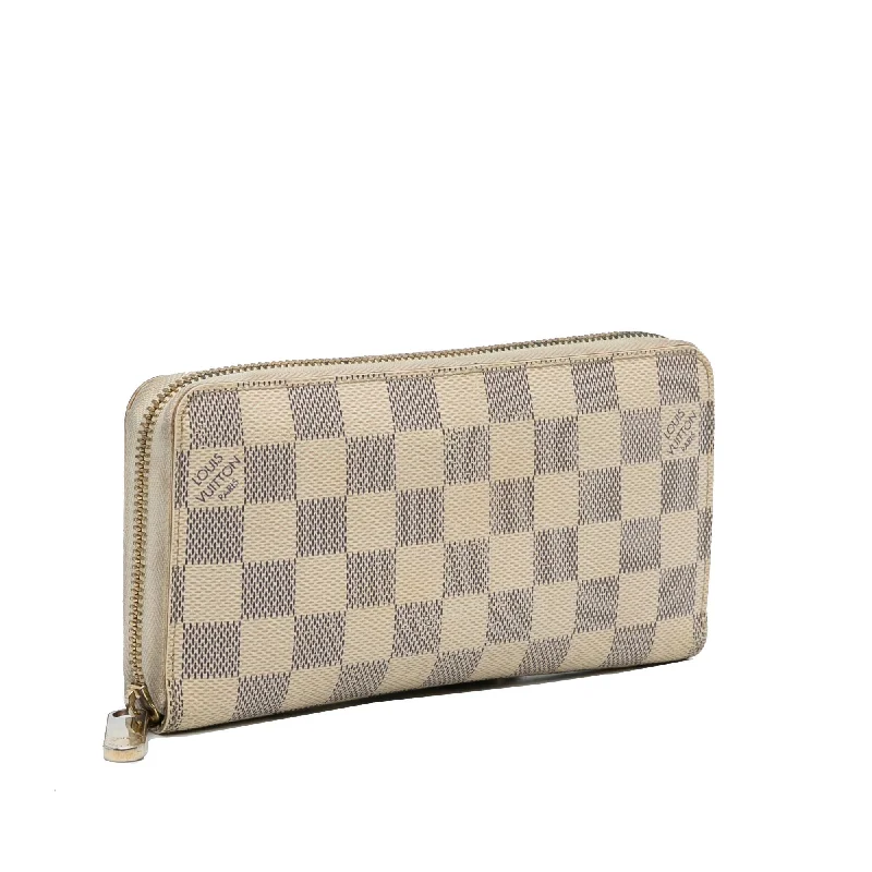 Louis Vuitton Alma bags with a leather - wrapped handle for a luxurious feelLouis Vuitton Damier Azur Zippy Wallet (SHG-01bSvX)