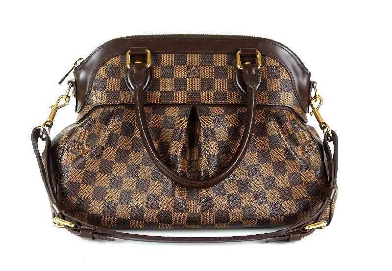 Ladies Louis Vuitton shoulder bags with a single - handle silhouetteTrevi PM Damier Ebene Canvas Bag