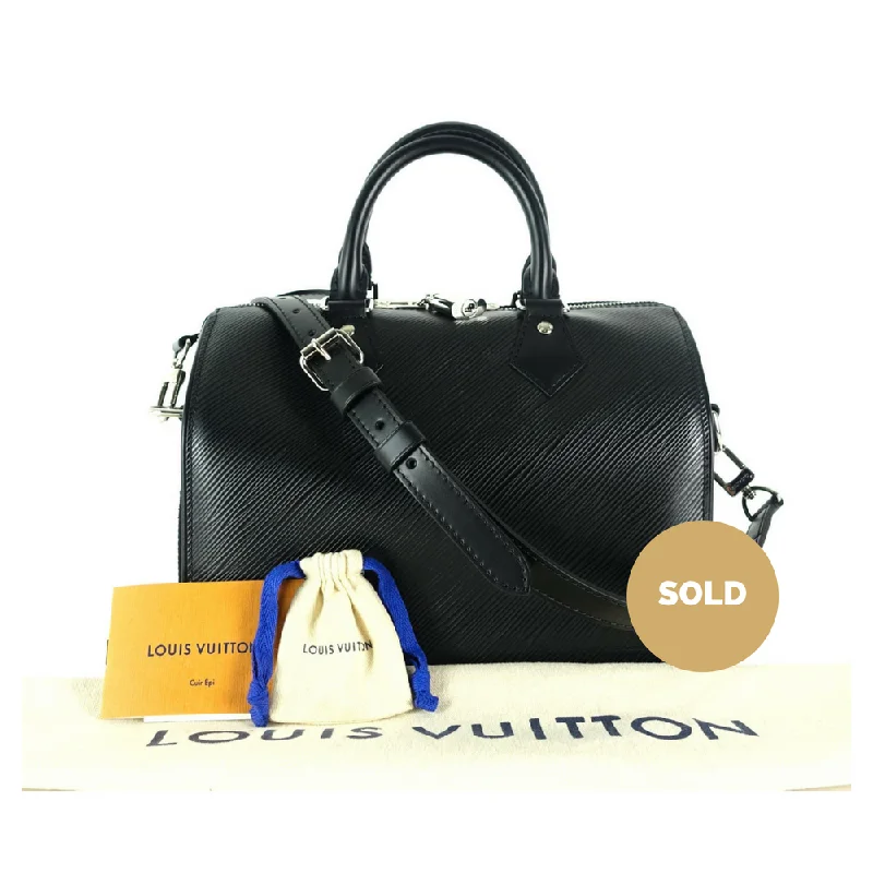 Louis Vuitton bags with a zip - around closure for enhanced securitySpeedy 25 Bandoulière Epi Leather Handbag