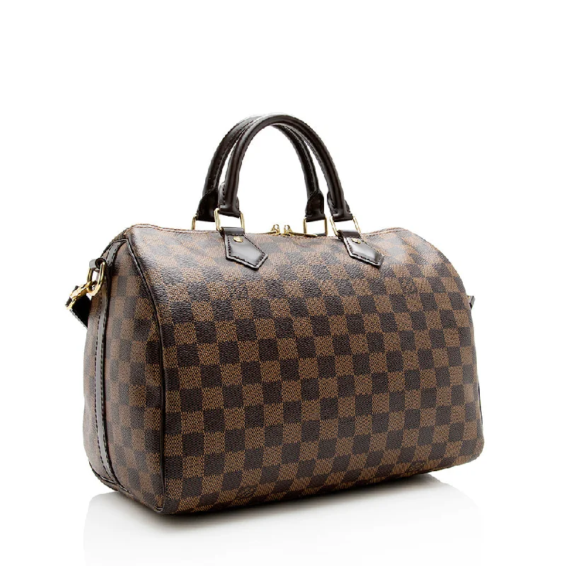 Louis Vuitton tote bags with a spacious interior and multiple pocketsLouis Vuitton Damier Ebene Speedy Bandouliere 30 Satchel (18286)