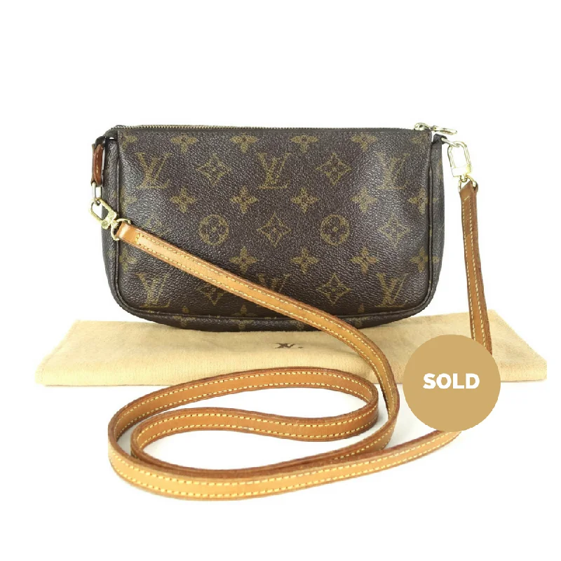 Louis Vuitton tote bags with a spacious interior and multiple pocketsPochette Accessoires Monogram Canvas Bag with Long Strap