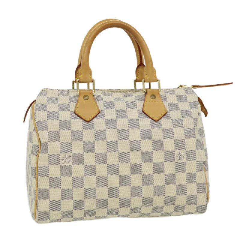 Louis Vuitton tote bags with a printed LV logo on the front for brand visibilityLouis Vuitton Damier Azur Speedy 25 Hand