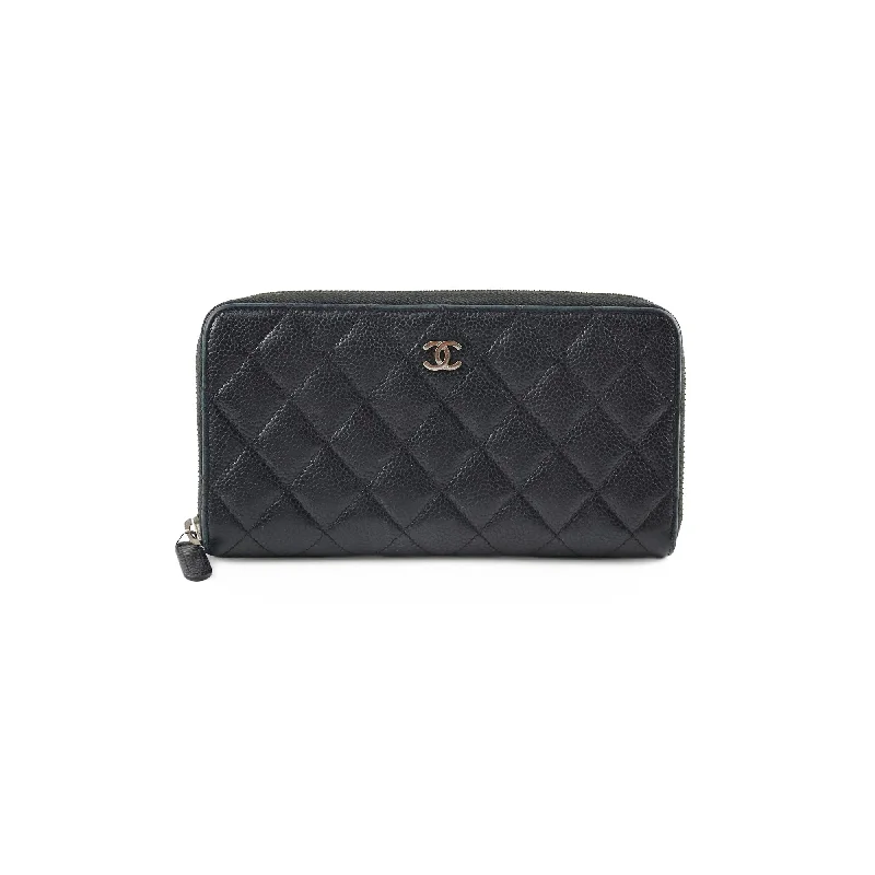 Chanel Caviar Long Wallet Black