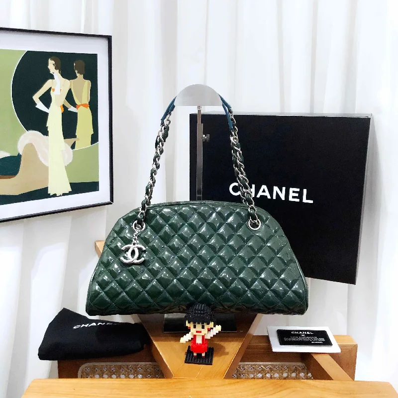 Chanel Bowling Bag Green Quilted Leather 2011 Medium