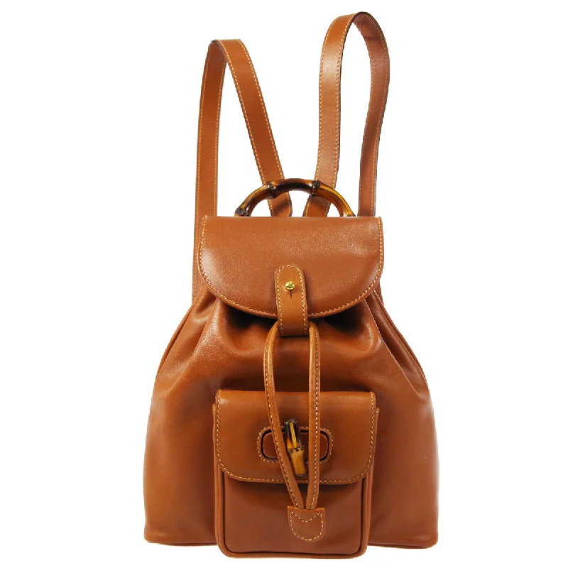 Gucci tote bags for women with a double - handle designGucci 1980s Bamboo Backpack Small 48725