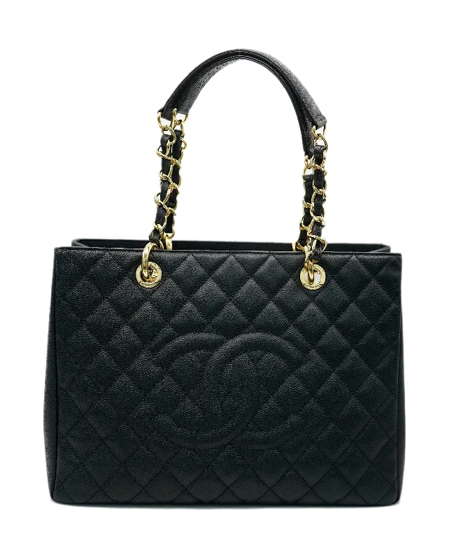 CHANEL GST TOTE BAG BLACK CAVIAR SKIN DBXS2139