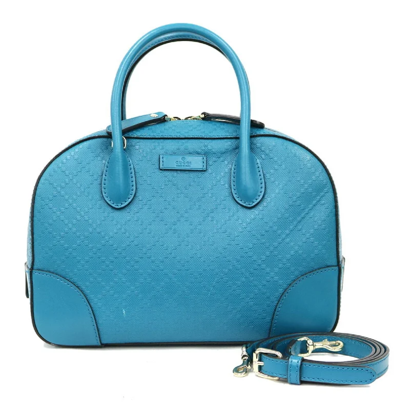 Gucci tote bags for women with a double - handle designGucci Shoulder Bag Bright Diamante Handbag Blue Ladies