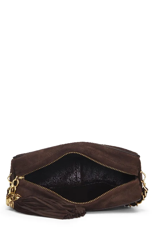 Chanel,  Brown Suede Camera Bag Mini, Brown