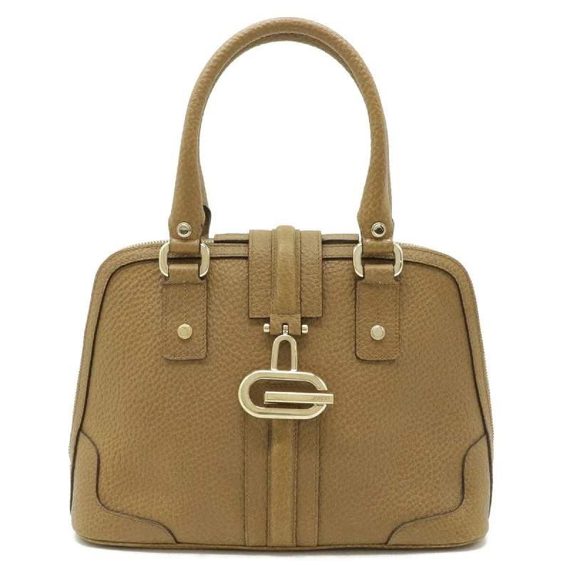 Women Gucci Sylvie bags with a monogram - embossed leatherGucci G Handbag Tote Bag Embossed Leather Camel 145822