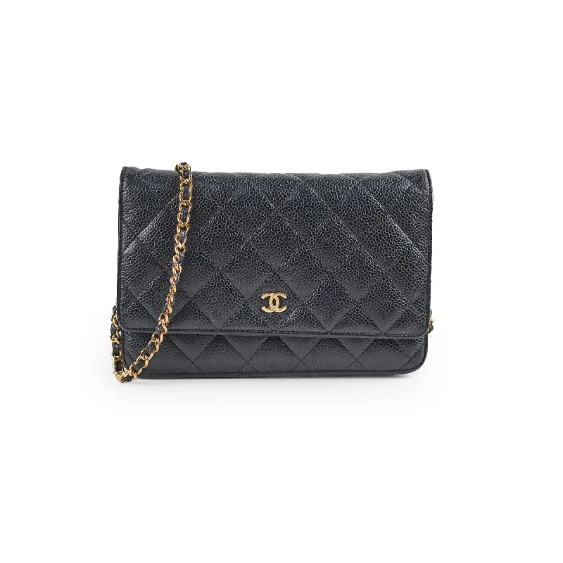 Chanel Wallet on Chain WOC Caviar Black