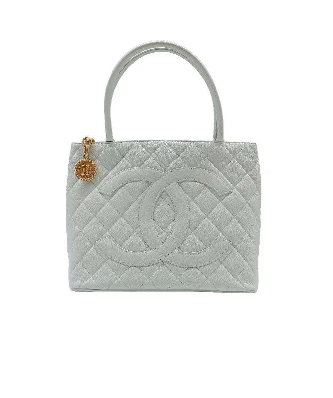 Chanel Rare Baby Blue Medallion Tote Bag  - DXBV0068