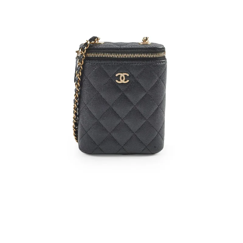 Chanel 23C Small Vanity Case Caviar Black Crossbody Bag