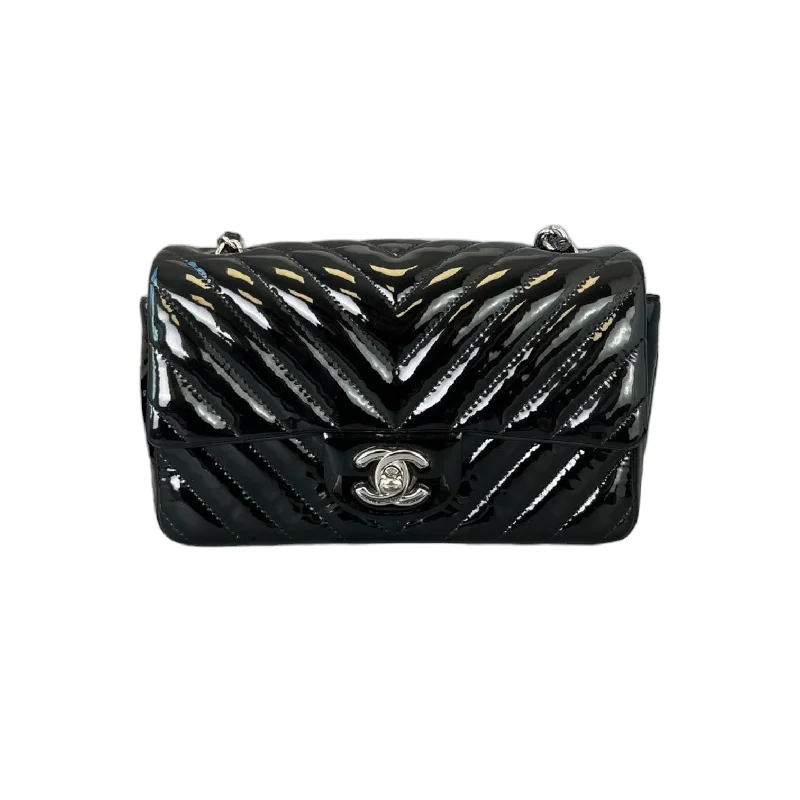 Mini Chevron Patent Black SHW