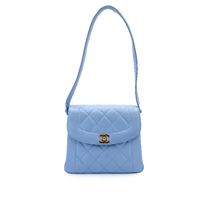 Chanel Vintage Shoulder Blue Lambskin GHW #4 90250071