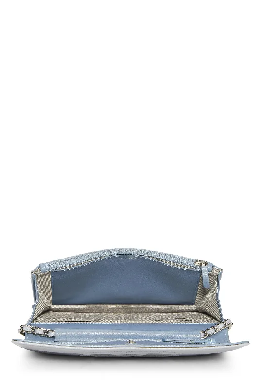 Chanel,  Blue Caviar Timeless Wallet on Chain (WOC), Blue