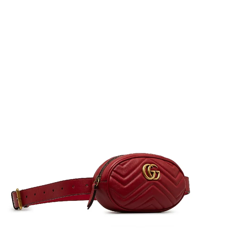 Women Gucci bags with interlocking G hardware for a classic lookGucci GG Marmont Matelasse Belt Bag (p7RawW)