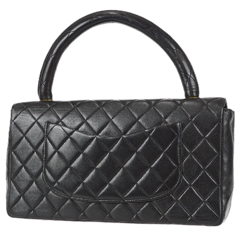 Chanel 1994-1996  Classic Single Flap Medium Handbag Black Lambskin