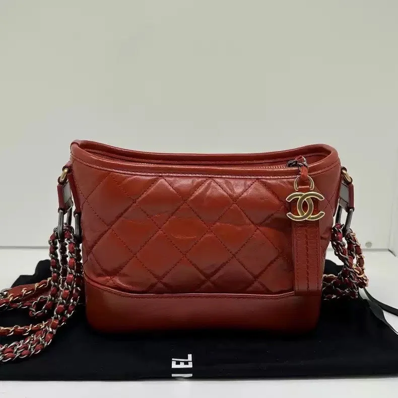 Chanel Gabrielle Small Hobo Bag Brick Red Iconic Versatile Design