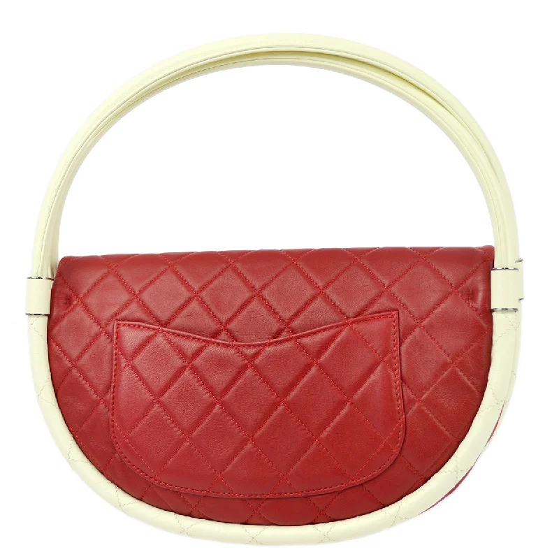 Chanel * Red Lambskin Hula Hoop Handbag