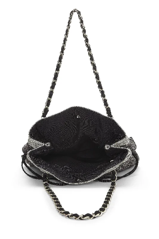 Chanel,  Black Denim 'CC' Bon Bon Tote Medium, Black