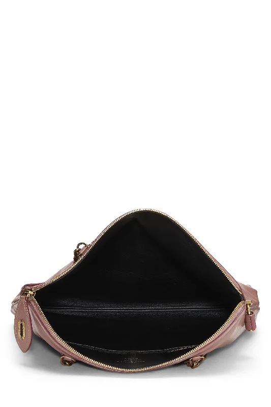 Chanel,  Pink Leather Cuir Boudoir MM, Pink