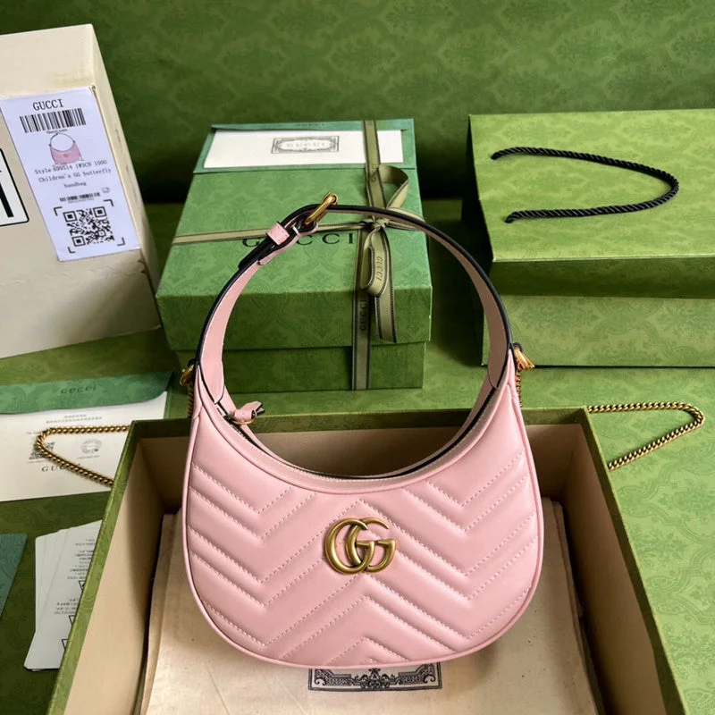 Women Gucci bags with a chain - link trim and a leather bodyBC - GUCCI BAGS - 1446