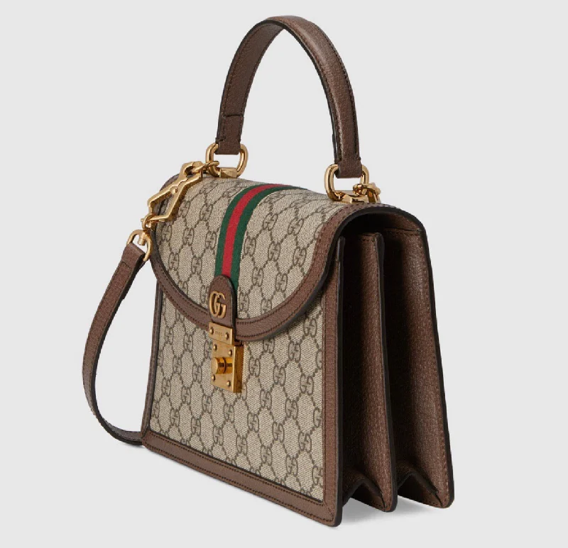 Ladies Gucci shoulder bags with a magnetic - closure flapGucci Ophidia Small Top handle Bag