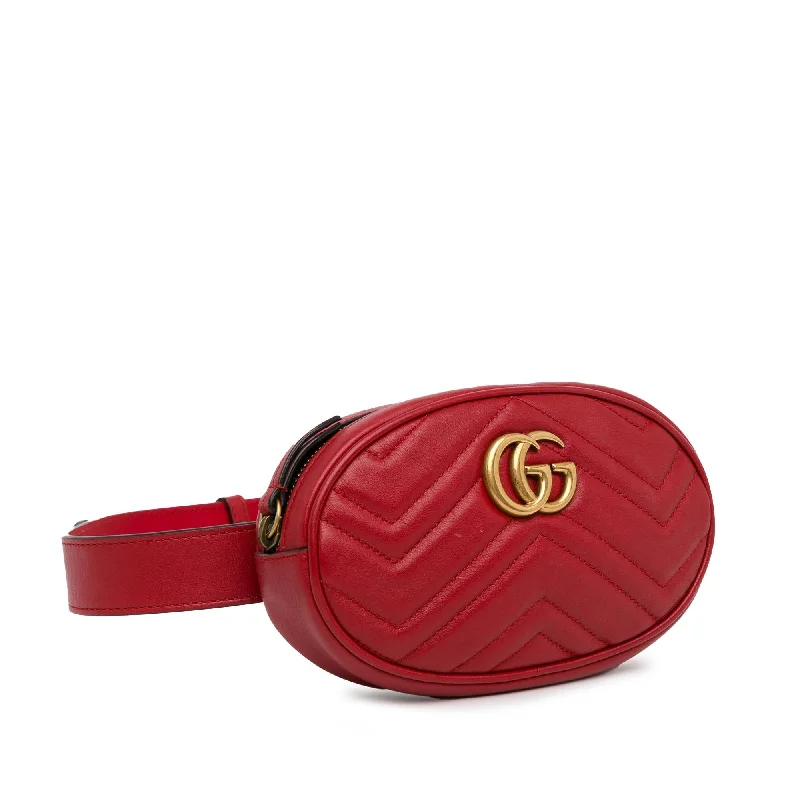 Women Gucci bags with a detachable mobile phone holderGucci GG Marmont Matelasse Belt Bag wVMBWi)