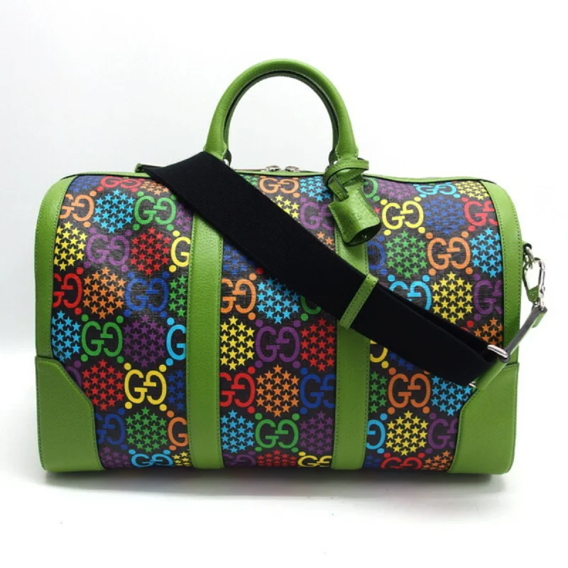 Gucci handbags for women with a patent - leather finishGucci carry-on GG psychedelic Boston bag