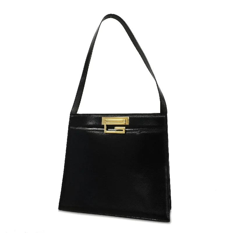 Women Gucci bags with interlocking G hardware for a classic lookGucci Shoulder Bag 001 1998 1863 Women's Leather Shoulder Bag Black