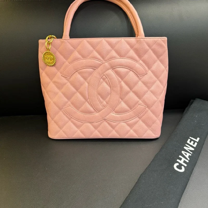 Chanel Hilton Cherry Blossom Pink Quilted Leather Tote Bag