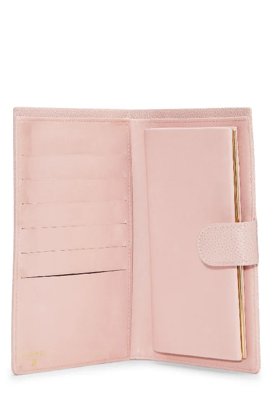 Chanel,  Pink Caviar Timeless 'CC' Long Wallet, Pink