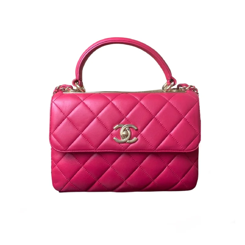 Small Trendy CC Flap Lambskin Pink GHW