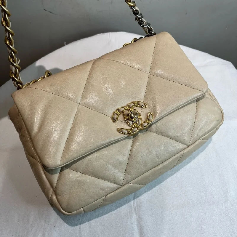 Chanel Lambskin 19 Beige Small Bag