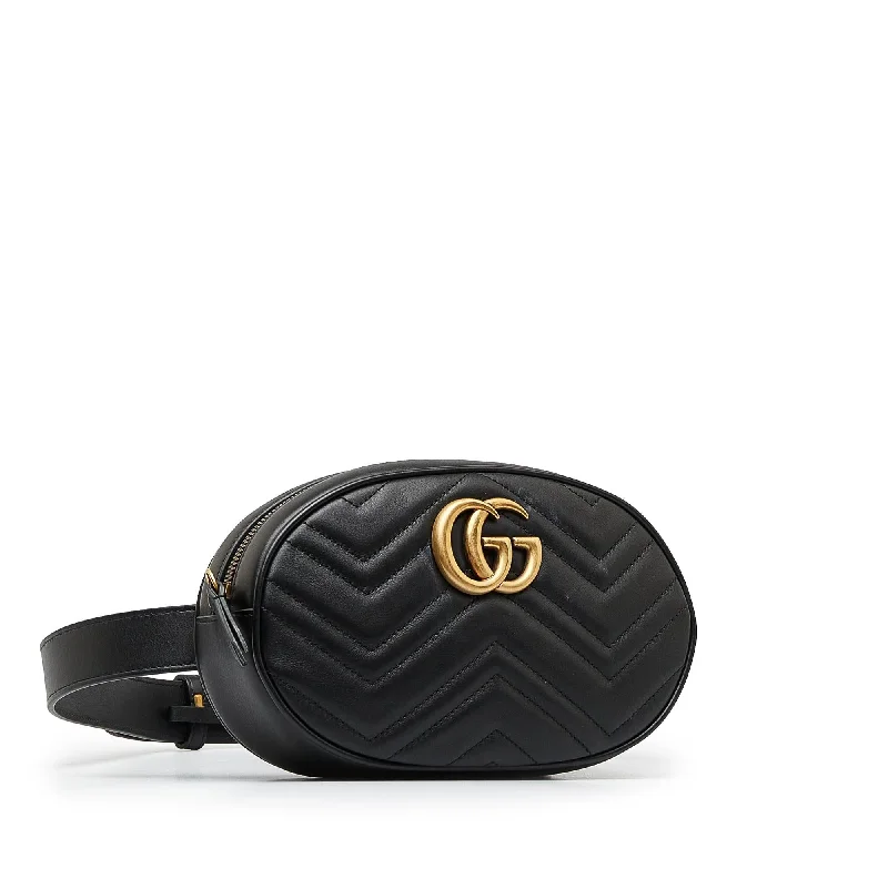 Ladies Gucci shoulder bags with a single - handle designGucci Gg Marmont Matelasse Belt Bag (FpHiDN)