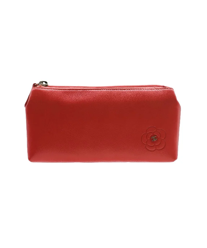 Chanel camilia red pouch DXBS1533