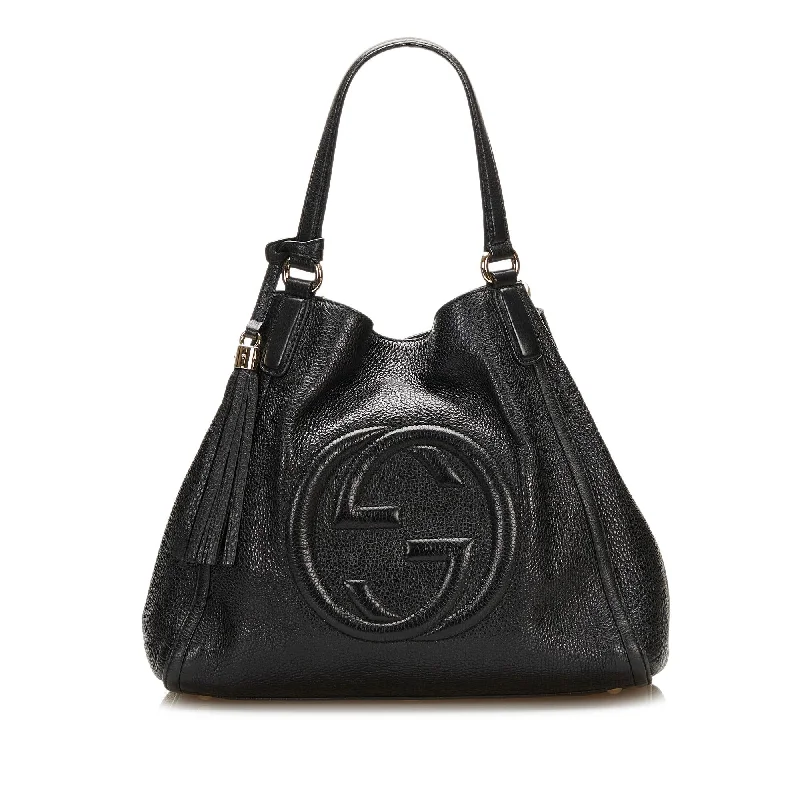 Women Gucci bags with a magnetic snap closure for easy accessGucci Soho Tote