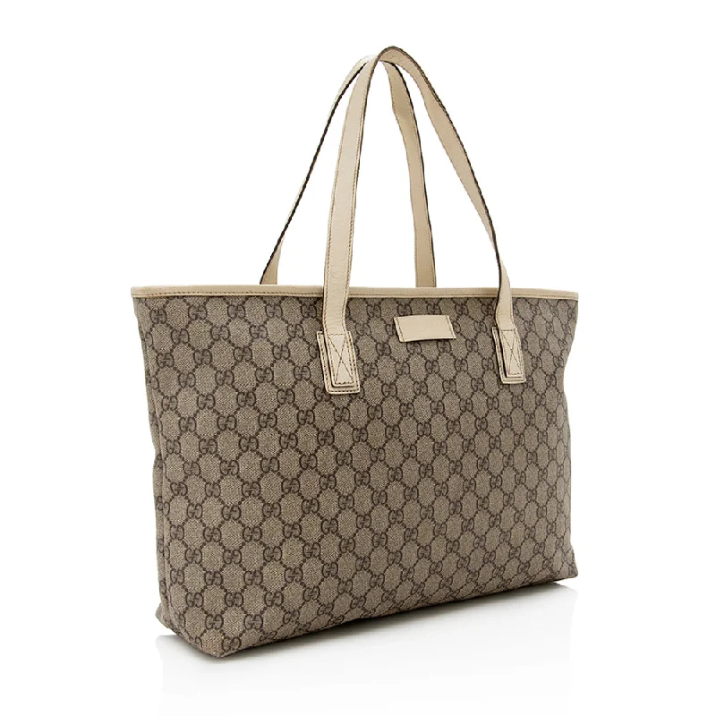 Ladies Gucci shoulder bags with a single - handle designGucci GG Supreme Classic Medium Zip Tote (17382)