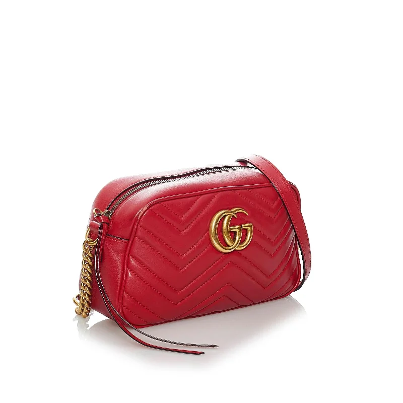 Ladies Gucci Dionysus bags with a chain - link shoulder strapGucci GG Marmont Matelasse Crossbody Bag (30217)