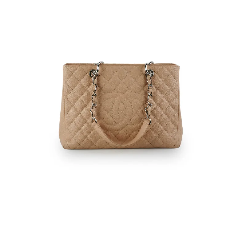 Chanel GST Caviar Grand Shopping Tote Beige