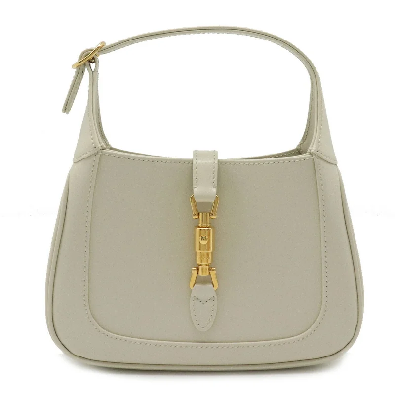 Gucci handbags for women with a metal - framed claspGucci Jackie 1961 mini hobo handbag shoulder bag leather ivory white 637091