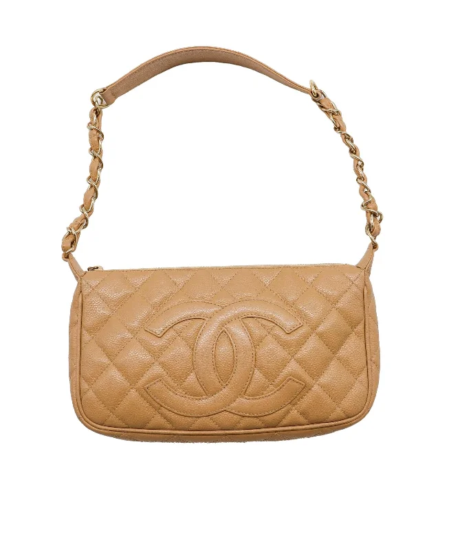 Chanel Vintage One Shoulder Bag Gold Caviar Skin - DXBS1350