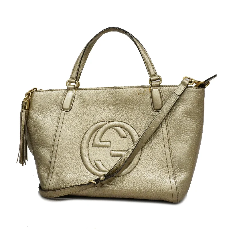 Ladies Gucci shoulder bags with a tassel decorationGucci Soho 2way Bag 369176 Women's Leather Handbag,Shoulder Bag,Tote Bag