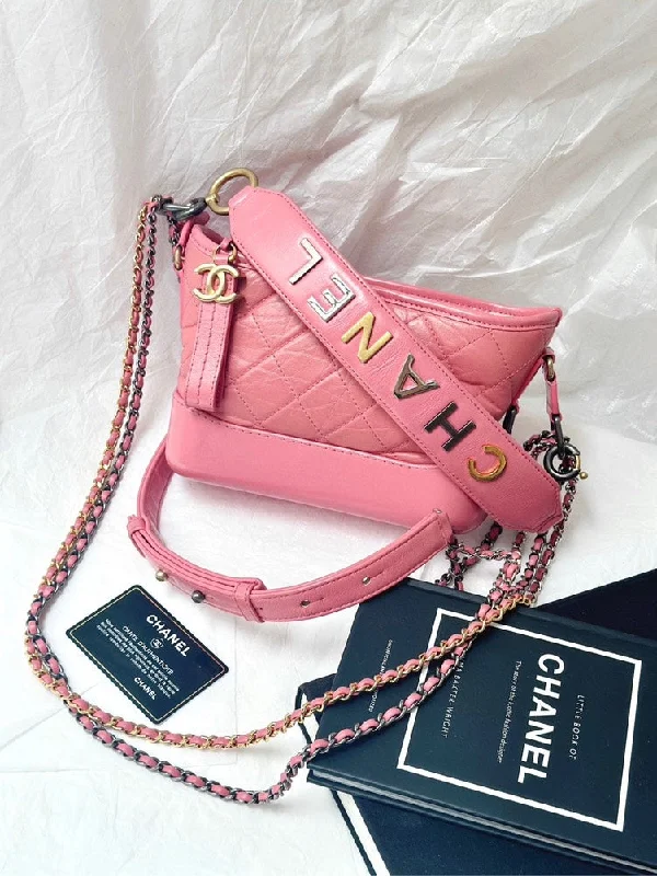 Chanel Gabrielle Pink Multi-Chain Shoulder Bag Medium