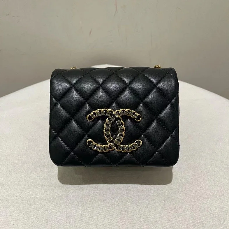 Chanel Black Mini Quilted Leather Flap Bag