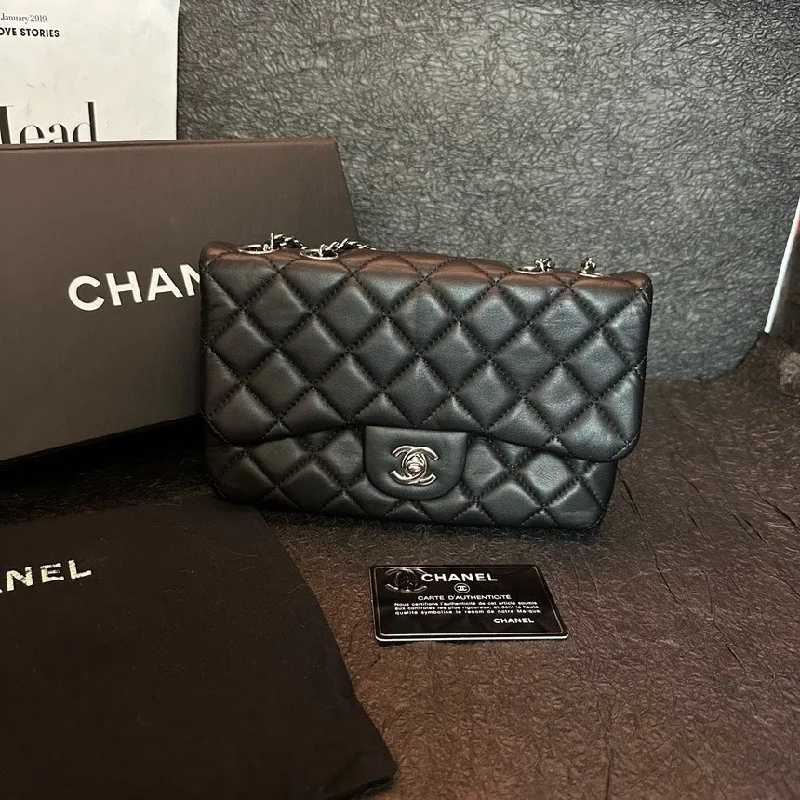 Chanel Black Sheepskin Quilted Minicf Bag