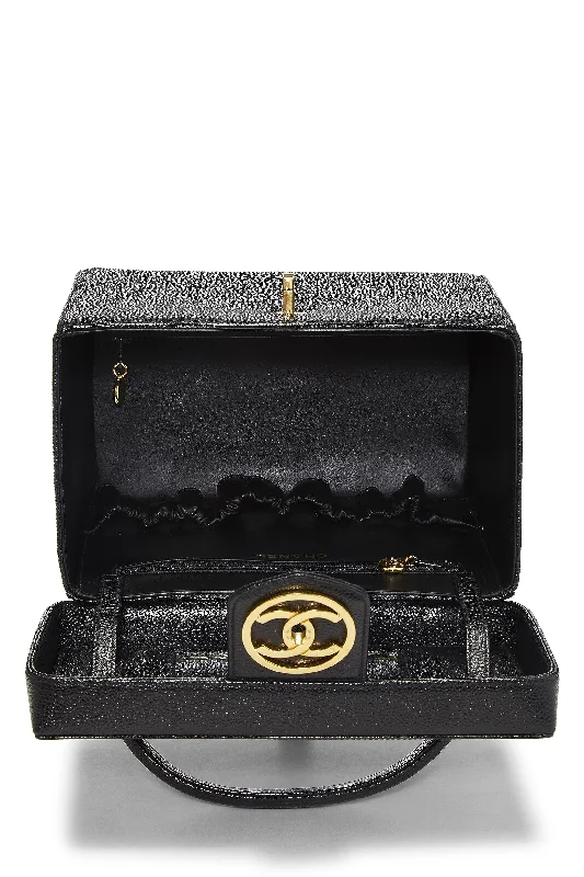 Chanel,  Black Caviar Circle 'CC' Vanity Large, Black